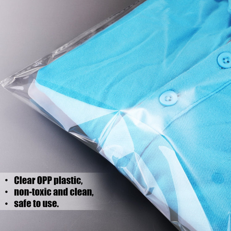 [Australia - AusPower] - 9 X 13 Inch Tshirt Bags Poly Mailers Clear Apparel Bags Self Seal Plastic Bags Adhesive Bags for T-shirt and Clothes (100 Pieces) 100 