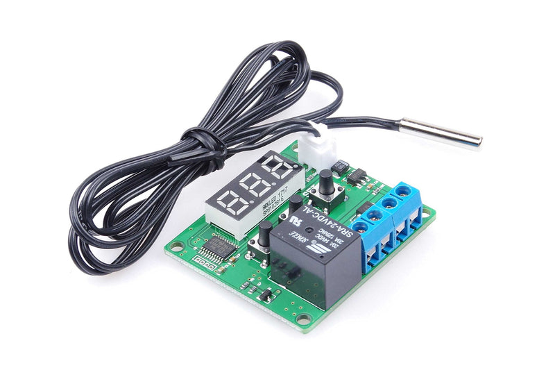[Australia - AusPower] - NOYITO Digital Temperature Controller Module -58℉ to +257 ℉ Temperature Control Switch NTC Waterproof Sensor Probe - Blue LED Display Suitable for kinds of temperature control system (24V) 24 Volt 