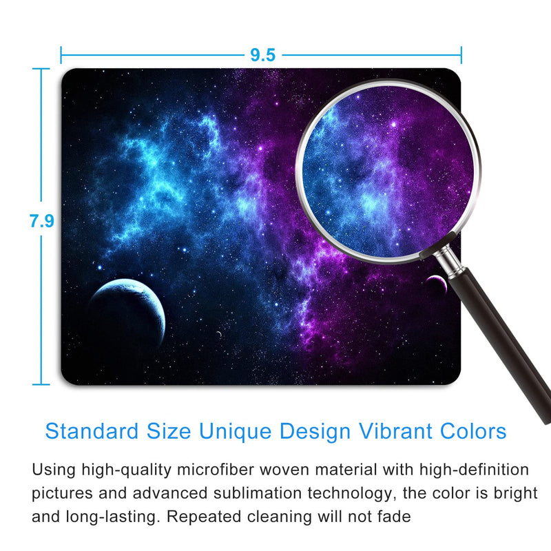 [Australia - AusPower] - Shalysong Mouse pad Small Computer Mouse pad with Personalized Galaxy Design Office Non-Slip Rubber Mousepad 9.5 x 7.9 in Rectangular galaxy 