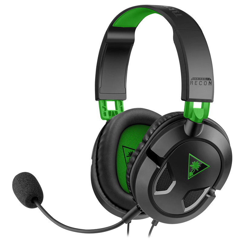 [Australia - AusPower] - Turtle Beach Recon 50 Xbox Gaming Headset for Xbox Series X, Xbox Series S, Xbox One, PS5, PS4, PlayStation, Nintendo Switch, Mobile & PC with 3.5mm - Removable Mic, 40mm Speakers - Black Black / Green 