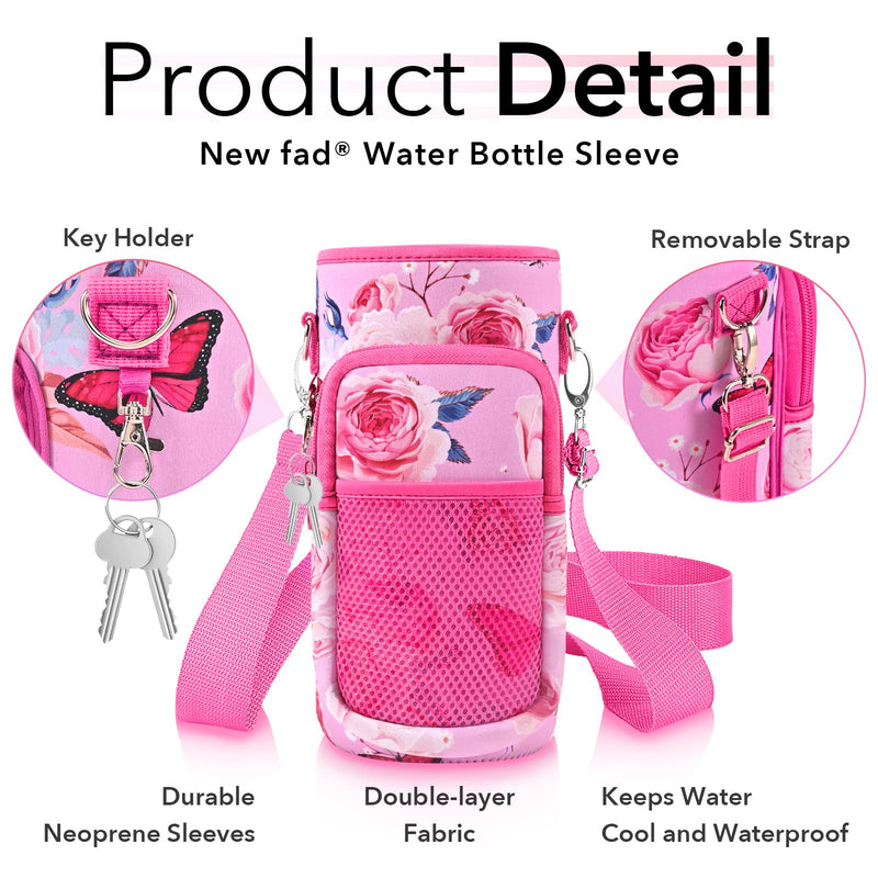[Australia - AusPower] - Half Gallon Water Bottle Carrier Bag, Bottle Pouch Holder, Adjustable Shoulder Hand Strap 2 Pocket Sling Neoprene Sleeve Sports Water Bottle Accessories for Hiking Travelling &Camping 