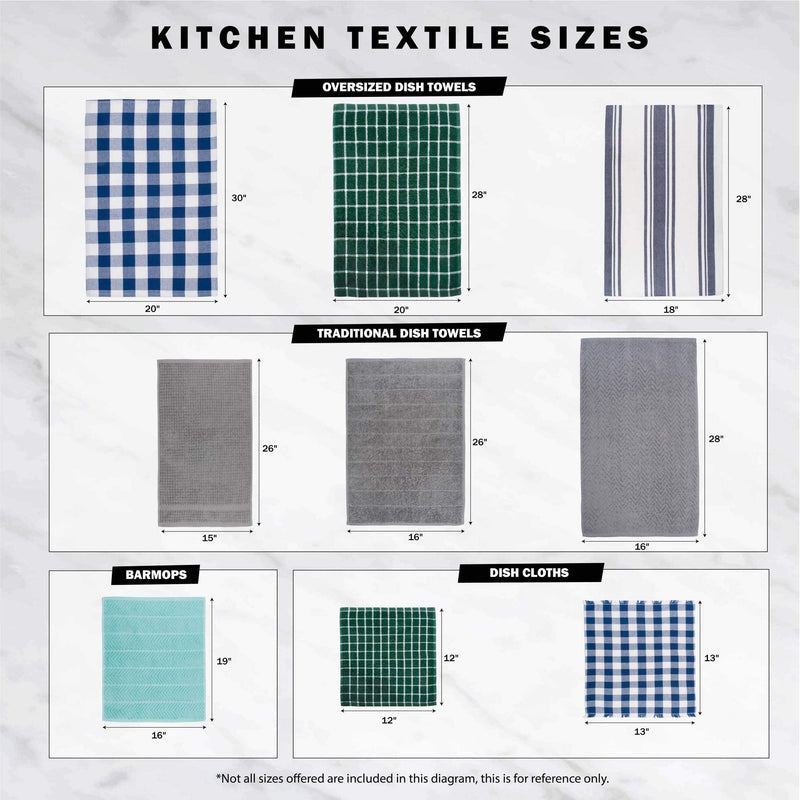 [Australia - AusPower] - DII French Style Tabletop Kitchen Collection, Dishtowel Set, 18x28, Assorted French Stripe, 3 Piece Dishtowel Set, 18x28" 