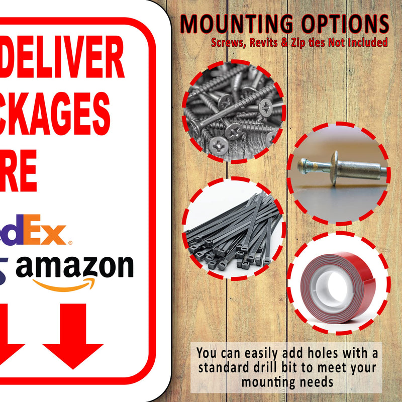 [Australia - AusPower] - Please Deliver All Packages Here Arrows Delivery Sign for Delivery Driver - Delivery Instructions for My Packages from Amazon, FedEx, USPS, UPS, Indoor Outdoor Signs for Home, Office, Work, 8.5"x10" 8.5"x10" 