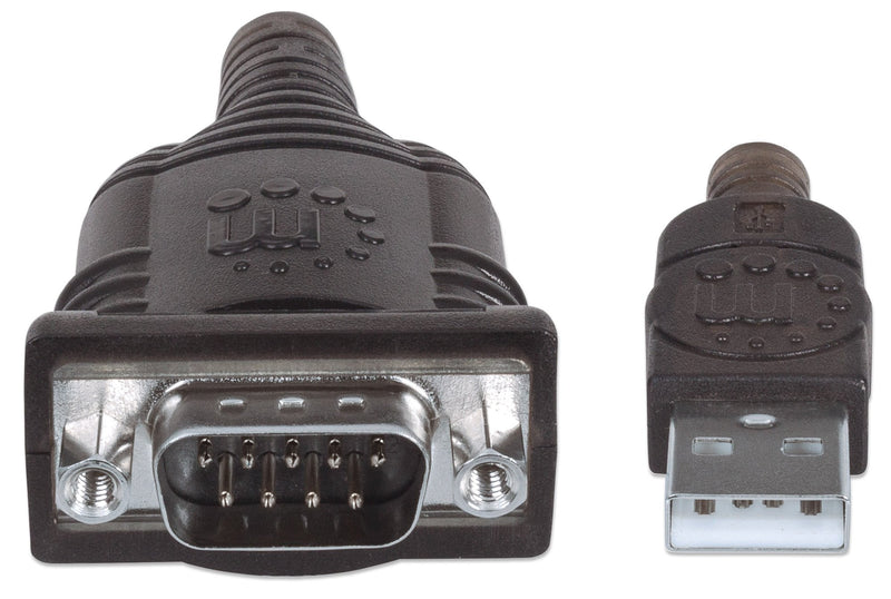 [Australia - AusPower] - Manhattan USB to RS232 Serial Adapter Converter – Long 18 Inch Cable Cord, 24 AWG - Connects Serial Device to a USB Port, FTDI Chipset, Compatible with Window, Linux, Mac – 3 Year Mfg Warranty–205153 Prolific PL-2303RA 0.45 m 
