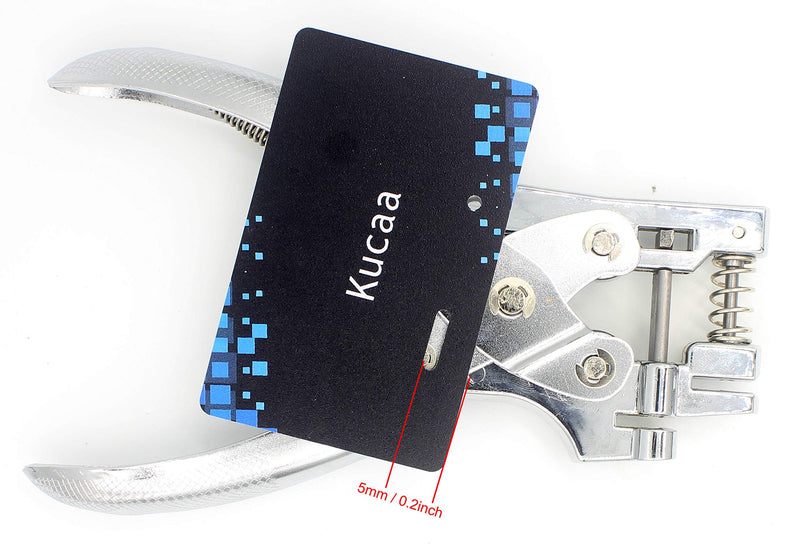 [Australia - AusPower] - Kucaa Round & Slot 2 in 1 Hole Punch Handheld Pliers for Paper PVC Card ID Card Badge (3mm Round & Slot) 3mm Round & Slot 