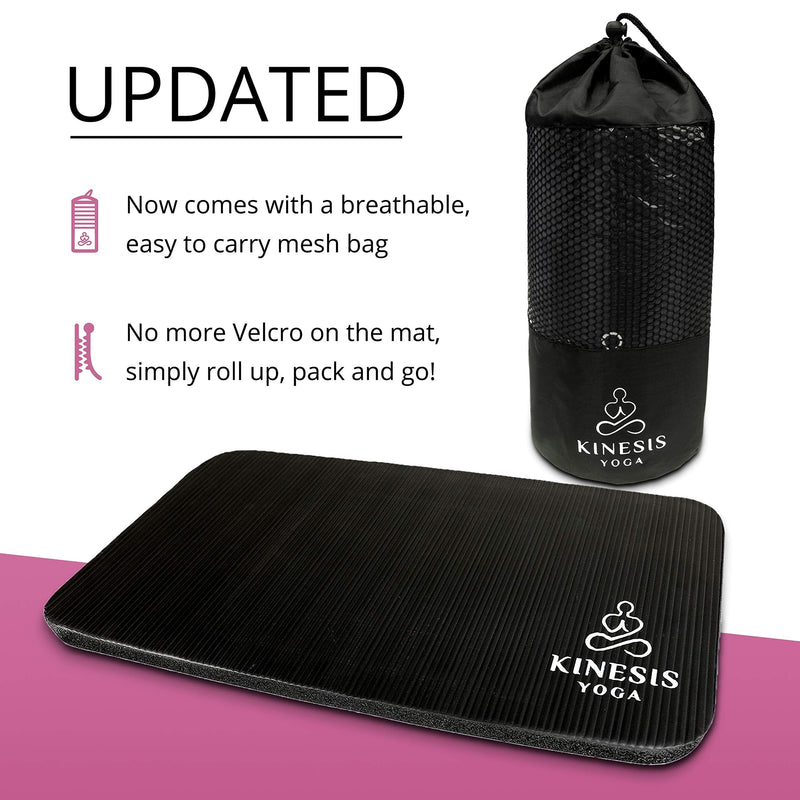 [Australia - AusPower] - Kinesis Yoga Knee Pad Cushion - Extra Thick 1 inch (25mm) for Pain Free Yoga - Includes Breathable Mesh Bag for Easy Travel and Storage (Does Not Include Yoga Mat) 