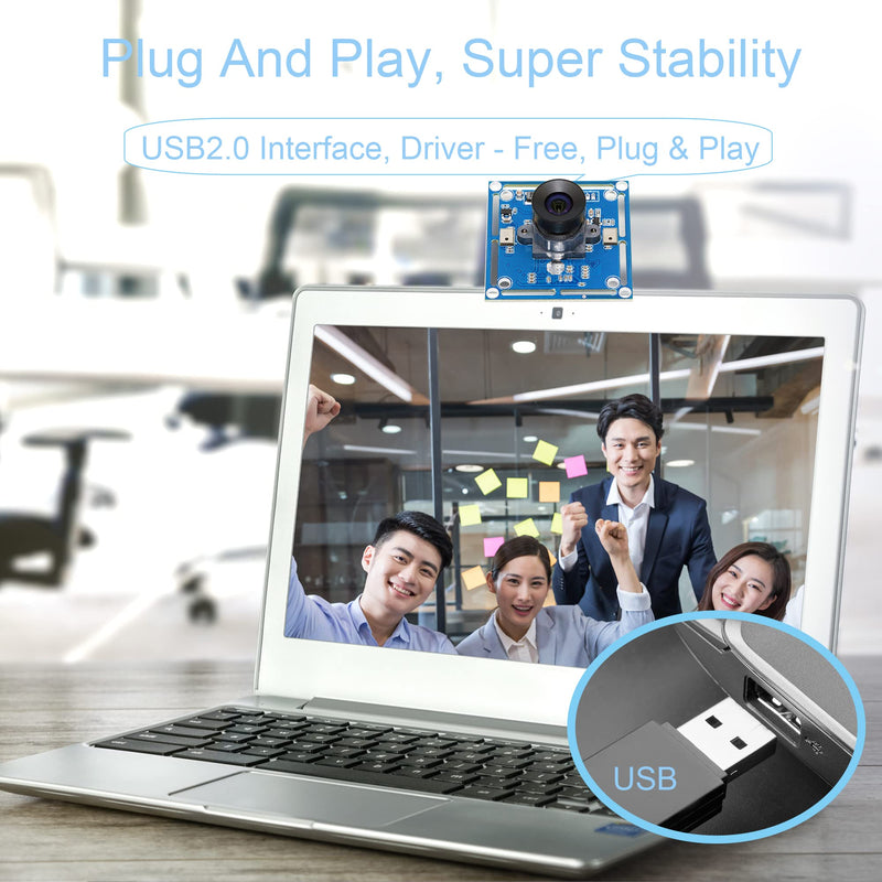 [Australia - AusPower] - BUBCOS Camera Module Imx323 Sensor 2.0 Cmos Sensor Low Light H. 264 Lightburn Camera with Microphone, 0.01lux OTG Uvc Plug & Play Free Drive for Raspberry Pi Camera 3MP IMX323 