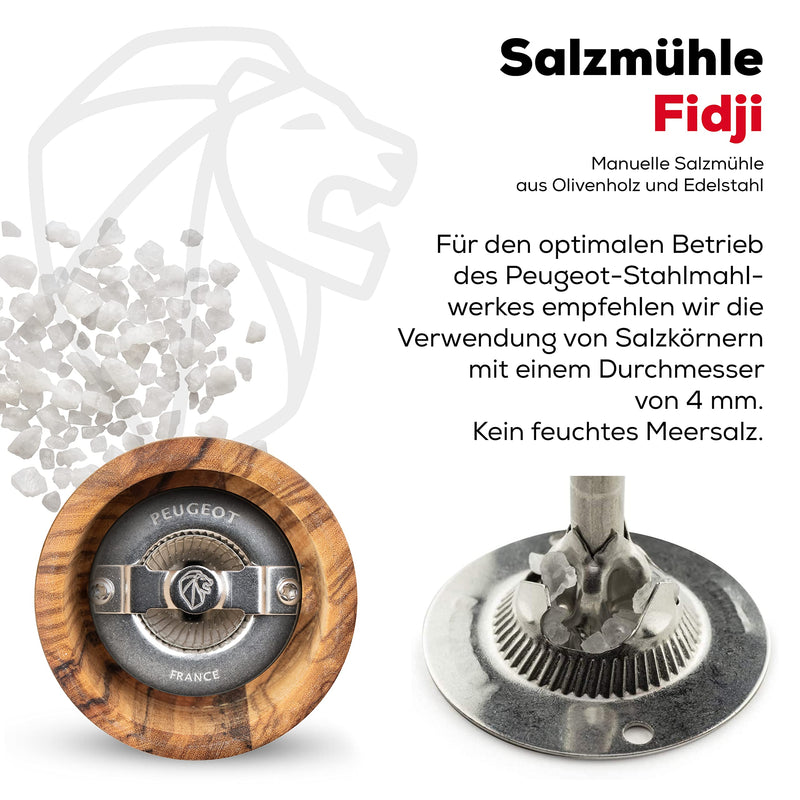 [Australia - AusPower] - Peugeot Classic Fidji Salt Mill, Olive Wood 6 inch 