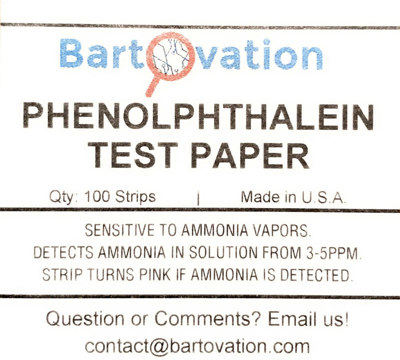 [Australia - AusPower] - Phenolphthalein Test Paper [Vial of 100 Paper Strips] for Qualitative Leak Detection of Ammonia Vapors 