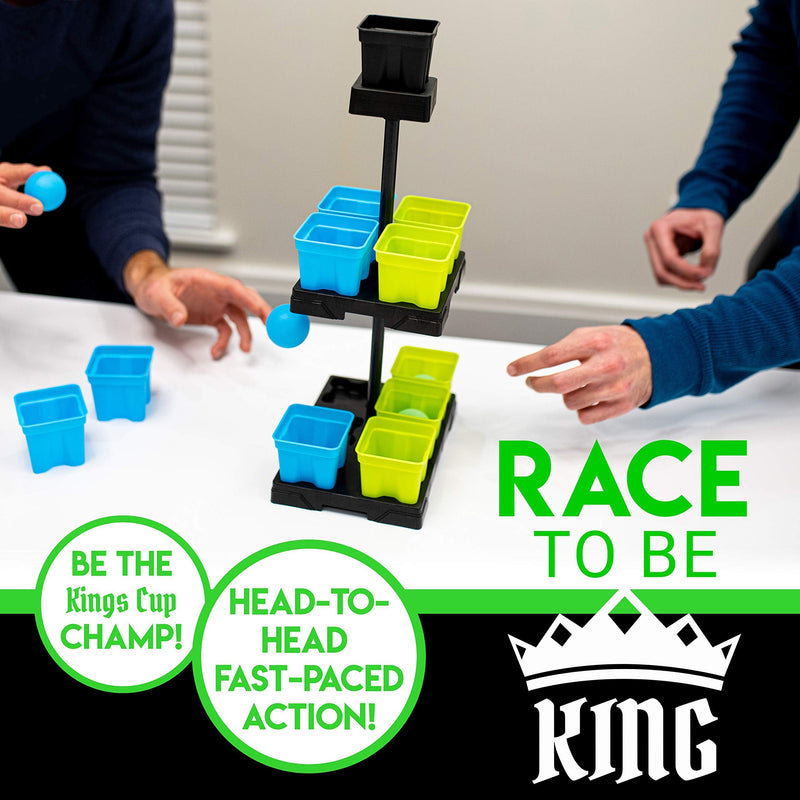 [Australia - AusPower] - Franklin Sports Battle Buckets Pong Games - Fast Paced Four Player Ping Pong Games - Fun for Kids and Families - It’s a Game of Skill, Strategy, Change and Its Addictive! Battle Buckets Tower 