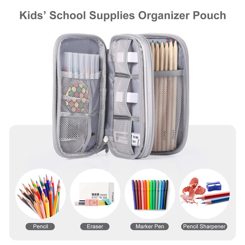 [Australia - AusPower] - Bevegekos Cable and Charger Organizer Bag, Travel Case Pouch for Small Electronics & Accessories (Small, Light Grey) 