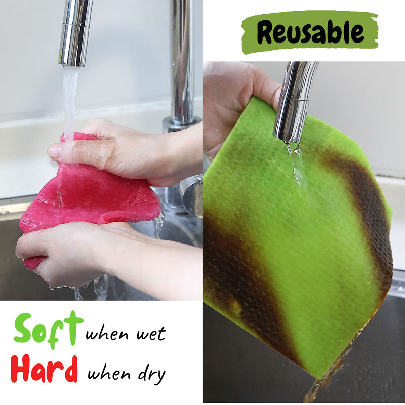[Australia - AusPower] - Mr. Pen- Dish Cloths, 6 pcs, Reusable Paper Towels, Absorbent Kitchen Towels, Dishcloths for Kitchen, Cellulose Sponge Cloths, Dish Drying Towels, Kitchen Cleaning Cloths, Sponge Cloth, Dish Rag. 