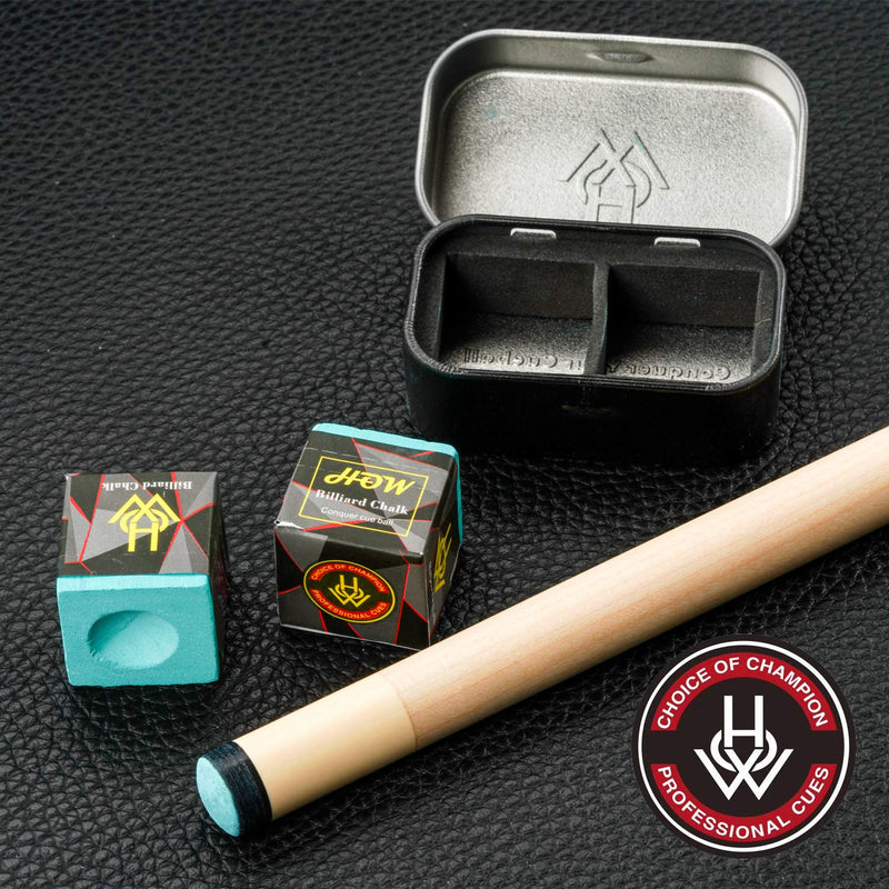 [Australia - AusPower] - KONLLEN How Pool Cue Chalk Cubes, 2-Pack - Table Billiards Stick Bulk Supplies, Equipment, Accessories - Games, Tournaments, Bars, Home, Sports & Hobbies Dry 