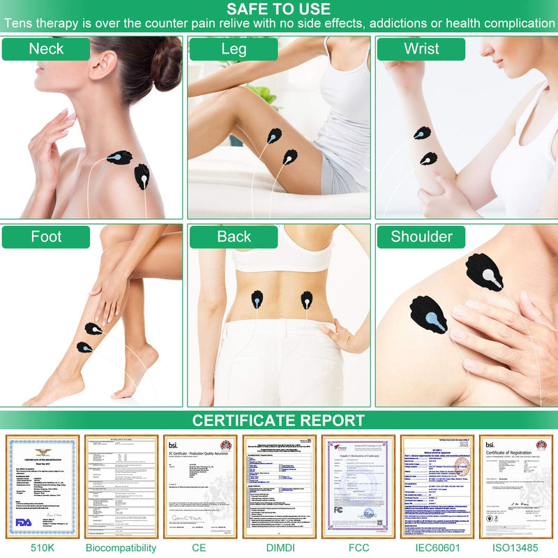 [Australia - AusPower] - Belifu Dual Channel Tens Unit Electro Muscle Stimulator, Fully Isolated with Independent 24 Modes, Rechargeable Pulse Massager with Electrodes Pads for Neck Back Arms Chronic Pain Relief Body Building 