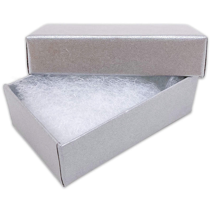 [Australia - AusPower] - TheDisplayGuys 25-Pack #21 Cotton Filled Cardboard Paper Jewelry Box Gift Case - Pearl Gray (2 5/8" x 1 5/8" x 1") 2.62x1.62x1 Inch (Pack of 25) 