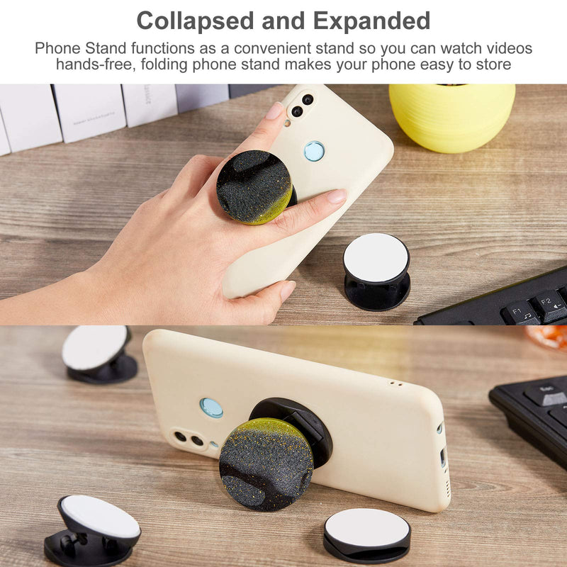 [Australia - AusPower] - 30 Phone Grip Holder with Double-Sided Sticker Phone Finger Expanding Stand Holder for Almost Phones Cases (Black) Black 