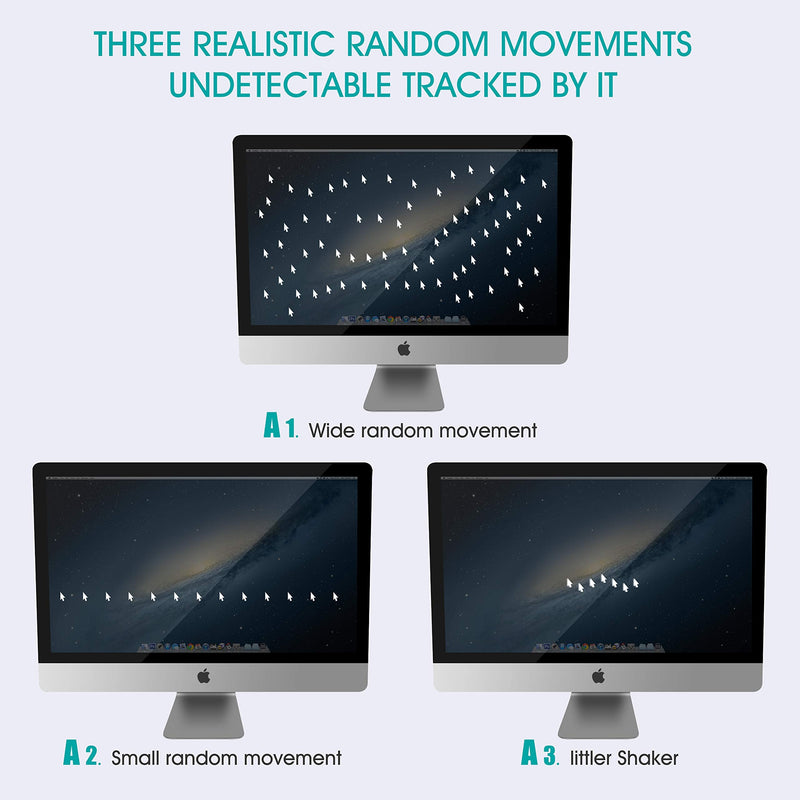 [Australia - AusPower] - HONKID Mouse Jiggler USB C with LCD Timer ,Mouse Mover Jiggler with 3 Realistic Random Movements and Memory Function,Simulate Mouse Move to Keep Laptop Awake USB-C Port 