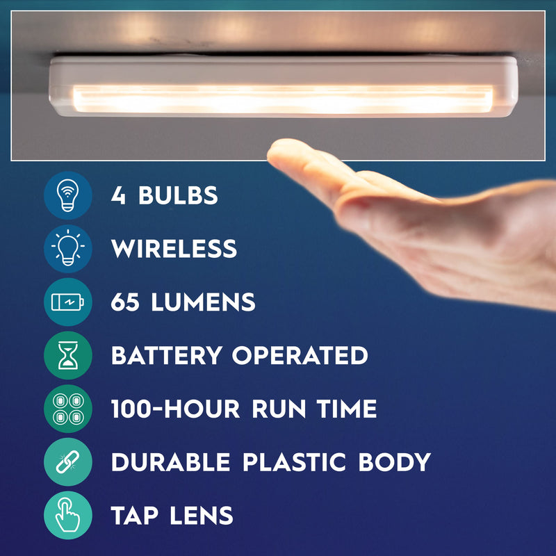 [Australia - AusPower] - Brilliant Evolution Wireless LED Stick On Light, Under Cabinet Lights Battery Operated, Under The Counter Lights for Kitchen, Under Counter Light, Closet Lights, Sink Light, Push Light, Tap Light 1 