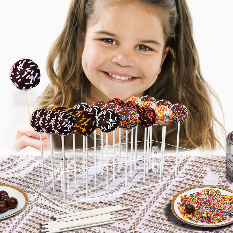 [Australia - AusPower] - Cake pop Stand,21 Hole Clear Acrylic Lollipop Holder, Lollipop Sticks Weddings Baby Showers Birthday Parties Anniversaries Halloween 