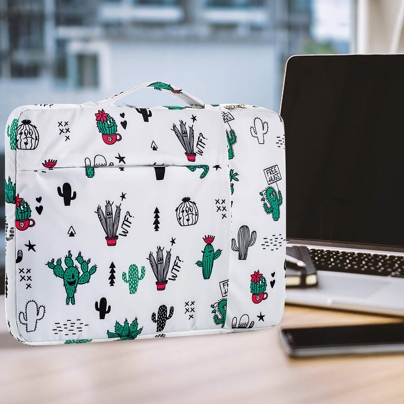 [Australia - AusPower] - 15.6 Inch Laptop Sleeve Case Computer Bag,360° Protective Leather Waterproof Laptop Shoulder Bag,Handbag for Most Popular 14"-15.6" Notebooks 