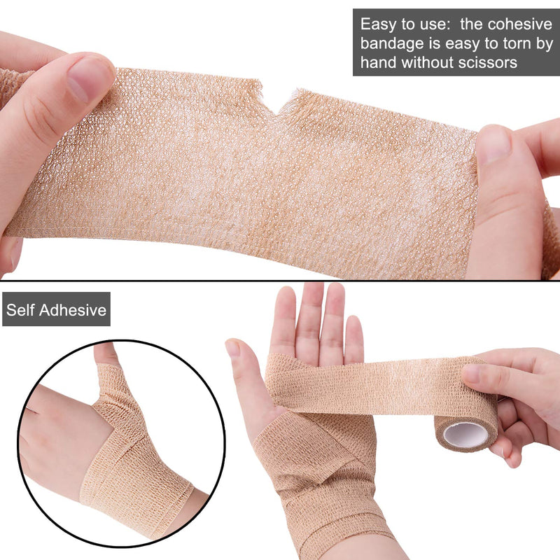 [Australia - AusPower] - BQTQ 30 Rolls Self Adherent Wrap 2 inch Bandage Breathable Athletic Tape Stretch Wrap Roll Sports Wrap Tape Self Adhesive Wrap for Wrist Ankle Swelling Sprains(Rainbow Color) Rainbow 