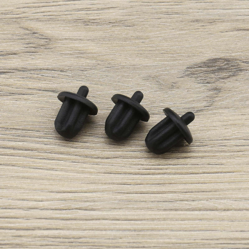 [Australia - AusPower] - 20Pcs 6.35mm Silicone Anti Dust Plugs Socket Dust Cover Anti Dust Jack Plug Stopper Cap Accessories for Amplifier DVD Karaoke Black 