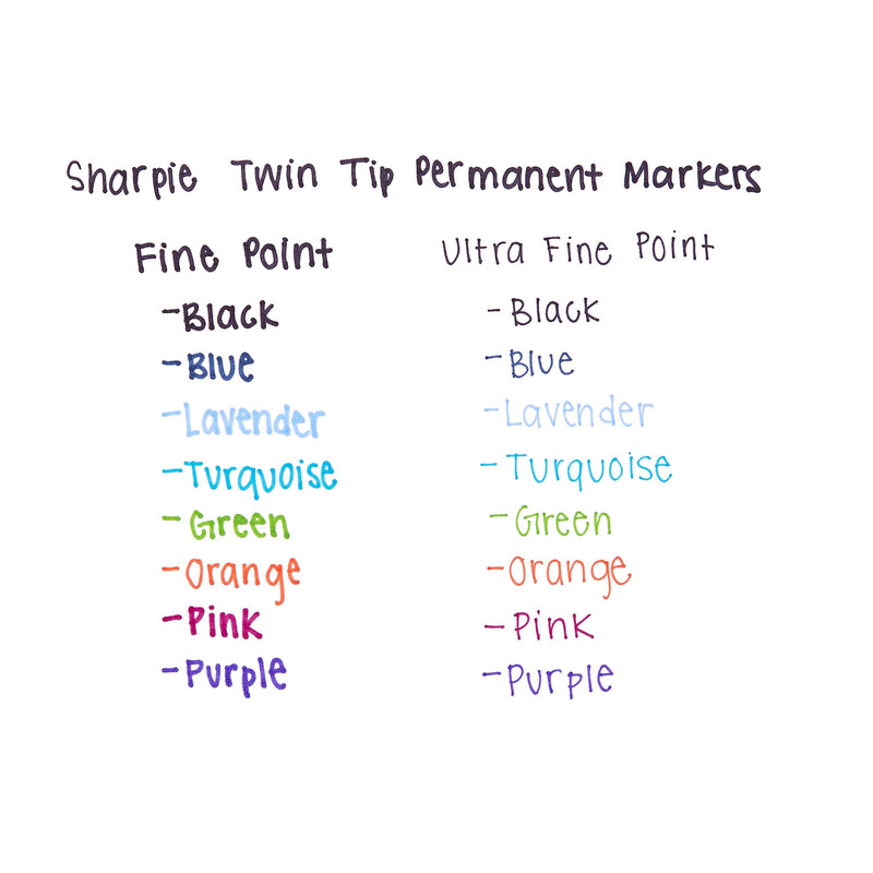 [Australia - AusPower] - Sharpie Twin Tip Assorted 8 Pack 8-Count 