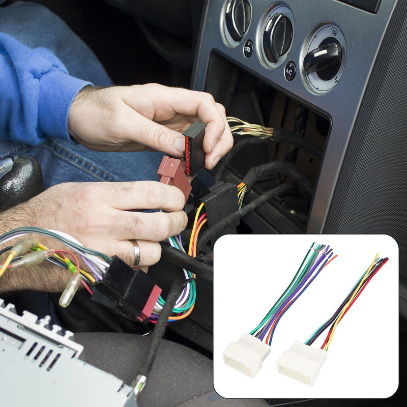 [Australia - AusPower] - X AUTOHAUX 70-7304 Car Stereo CD Player Wiring Harness Set Wire Radio Adapter for Hyundai Elantra 2011-2018 