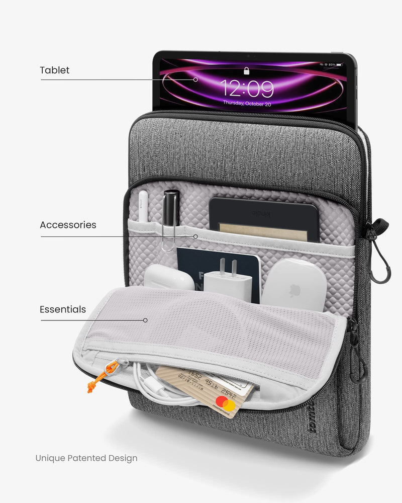 [Australia - AusPower] - tomtoc Tablet Shoulder Bag for 12.9-inch New iPad Pro M2&M1 2022-2018 with Magic Keyboard and Smart Keyboard Folio, Surface Pro 8/X/7+/7/6/5, Spill-Water Resistant Cordura Fabric Tablet Sleeve 
