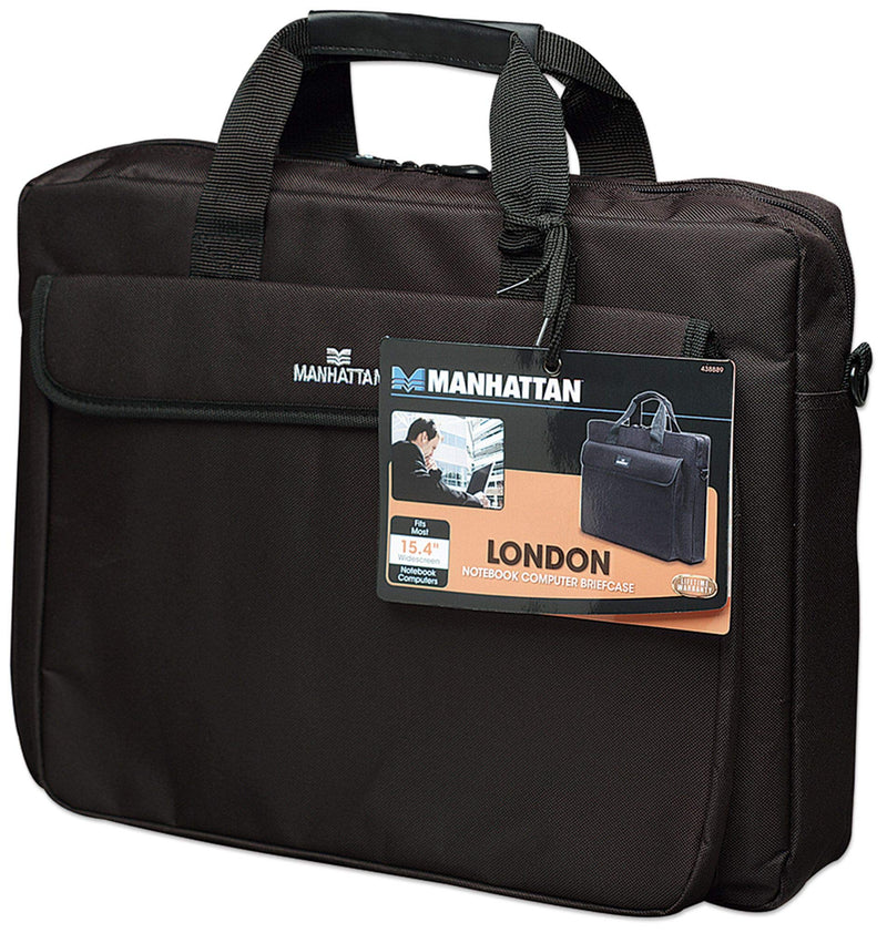 [Australia - AusPower] - Manhattan 15.6-Inch Notebook Briefcase, Black (438889) 