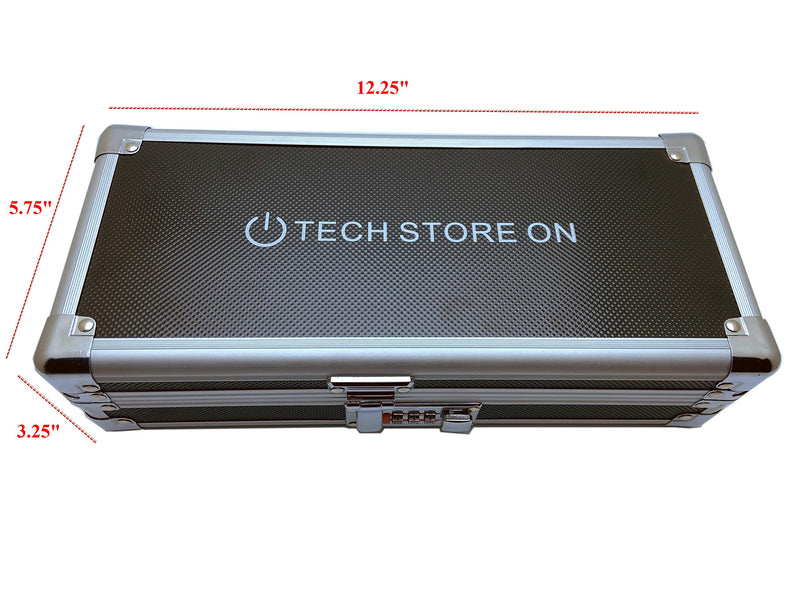 [Australia - AusPower] - Flash USB Thumb Drive Case Memory CardElectronic Accessories Storage Organizer Bag Secure Combination Lock Antistatic Shockproof Foam (Aluminum, 24 USB Slots, 2 HDD Slots) 