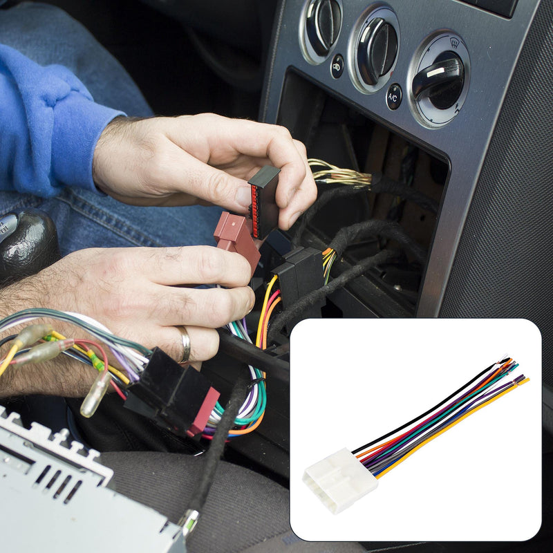 [Australia - AusPower] - X AUTOHAUX 70-7552 Car Stereo CD Player Wiring Harness Wire Radio Adapter Plug for Nissan NV2500 2012-2016 