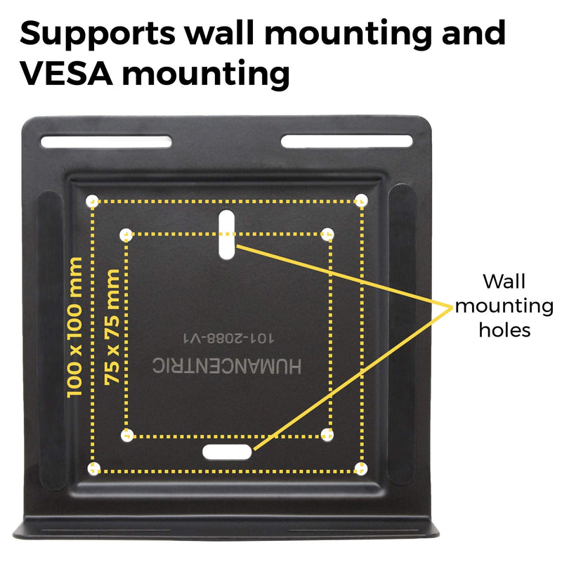 [Australia - AusPower] - HumanCentric Universal Wall and VESA Mount | Adjustable Strap Mount for Computers, UPS Units, Cable Boxes, Modems, and Other Electronic Devices | Mounts on The Wall or Back of a Computer Monitor 