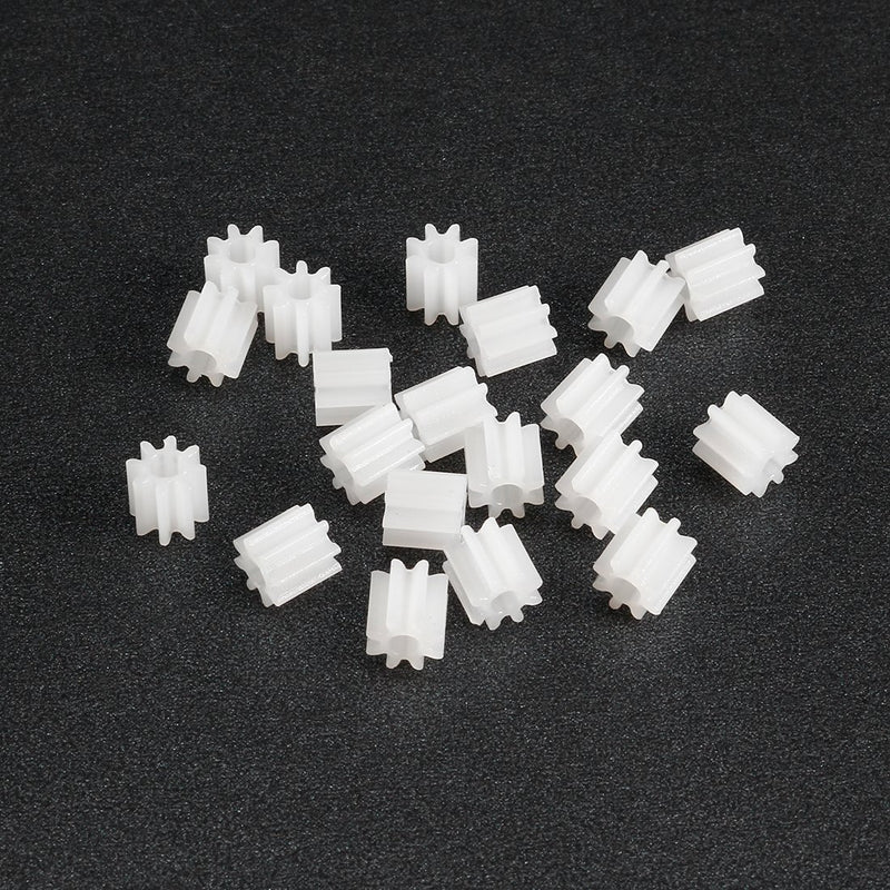 [Australia - AusPower] - uxcell 20pcs Plastic Gears 8 Teeth Model 082A Reduction Gear Plastic Worm Gears for RC Car Robot Motor 