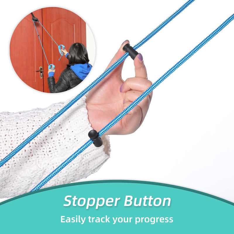 [Australia - AusPower] - Fanwer Shoulder Pulley, Overhead Shoulder Pulley for Physical Therapy, Over the Door Exercise Pulley Device for Rotator Cuff Recovery & Frozen Shoulder Arm Rehabilitation. Shoulder Rehab Pulley System 