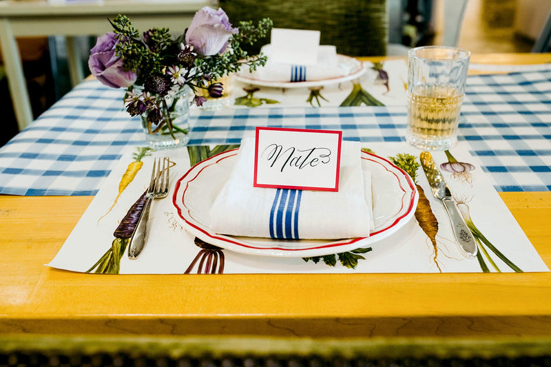 [Australia - AusPower] - Hester & Cook Paper Placemat, Pad of 24 - Natural Farmer's Market Multicolor 