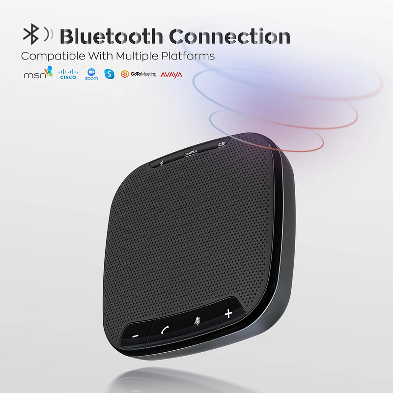 [Australia - AusPower] - LincPlus C1 Bluetooth Speakerphone with Microphone 360°Voice Pickup Noise Reduction Portable Conference Speaker Compatible with Skype Zoom Webex for Home Office USB C Speaker with Mic 