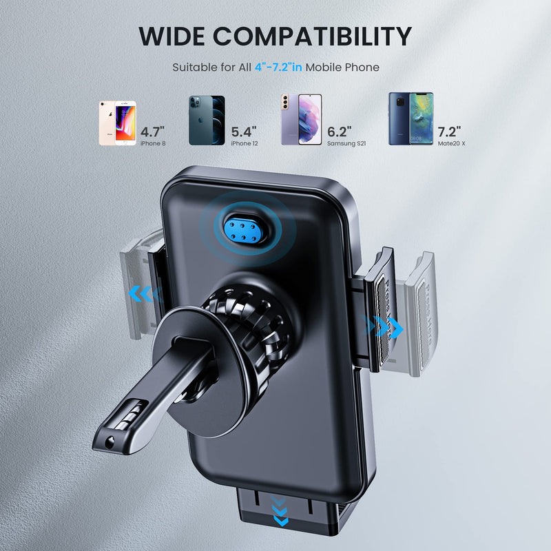 [Australia - AusPower] - Phone Holder Car [Upgrade Clip Never Fall] Car Phone Holder Mount Automobile Air Vent Hands Free Cell Phone Holder for Car Fit for All Car Mount for iPhone Android Smartphone Vent Cradle 