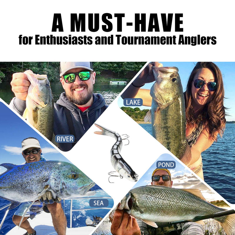[Australia - AusPower] - TRUSCEND Fishing Lures for Bass Trout Multi Jointed Swimbaits Slow Sinking Bionic Swimming Lures Bass Freshwater Saltwater Bass Lifelike Fishing Lures Kit 