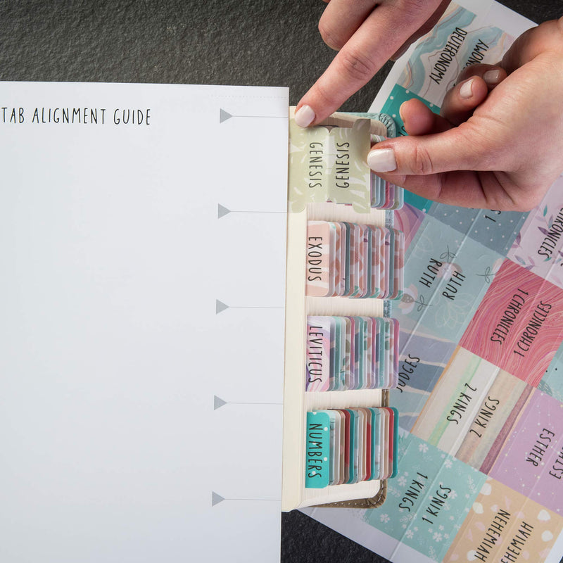 [Australia - AusPower] - DiverseBee Laminated Bible Tabs (Large Print, Easy to Read), Personalized Bible Journaling Tabs, 66 Book Tabs and 14 Blank Tabs - Uniform Theme 