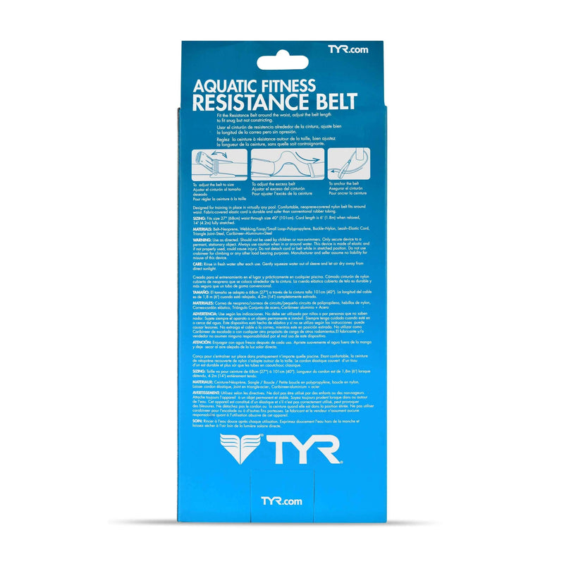 [Australia - AusPower] - TYR Aquatic Resistance Belt 9.5 x 4.5 x 2.5" Black / Blue 