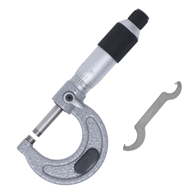 [Australia - AusPower] - Clockwise Tools MMTR-01 Premium Outside Micrometer with Carbide Tip 0-1" Measuring Range 0.0001" Graduation Precision Machinist Tool 0-1" 