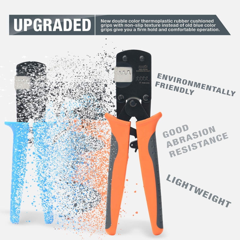 [Australia - AusPower] - IWISS IWS-3220M Micro Connector Pin Crimping Tool 0.03-0.52mm² 32-20AWG Ratcheting Crimper for D-Sub,Open Barrel suits Molex,JST,JAE 