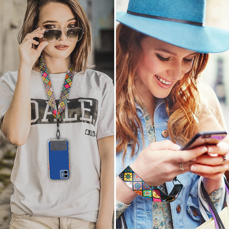 [Australia - AusPower] - Delidigi Phone Lanyard Wrist Strap Stylish Neck Lanyard Wrist Strap Compatible with Most Smartphones for Women Girls Boho 