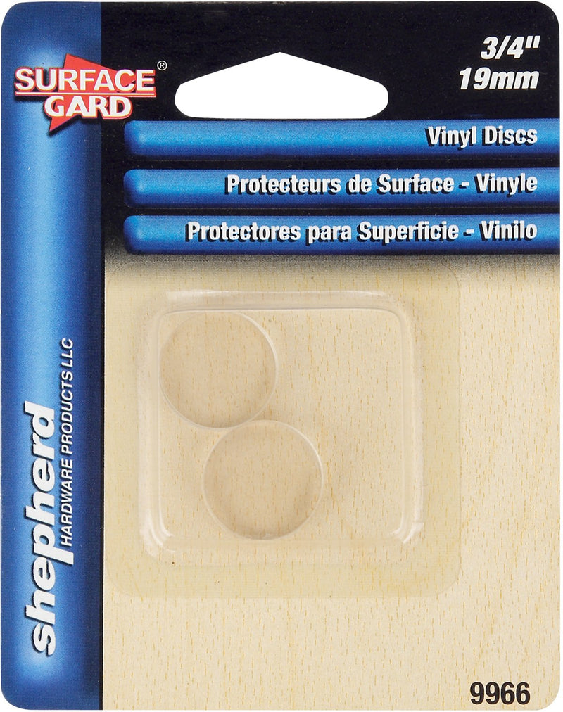 [Australia - AusPower] - Shepherd Hardware 9966 3/4-Inch SurfaceGard Non-Adhesive Round Transparent Bumper Pads, 10-Count 