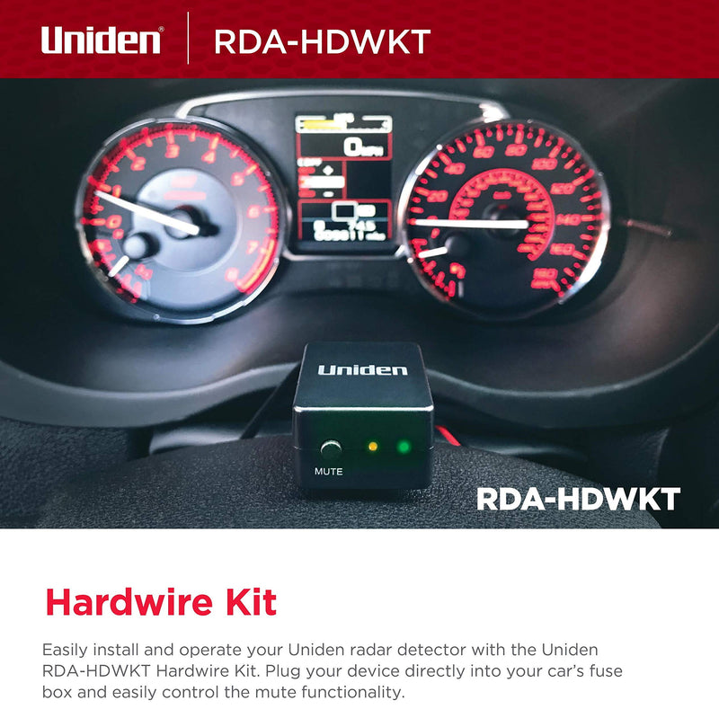 [Australia - AusPower] - Uniden RDA-HDWKT Radar Detector Smart Hardwire Kit with Mute Button, LED Alert and Power LED. for Uniden R7, R3, R1, DFR9, DFR8, DFR7 and DFR6. 