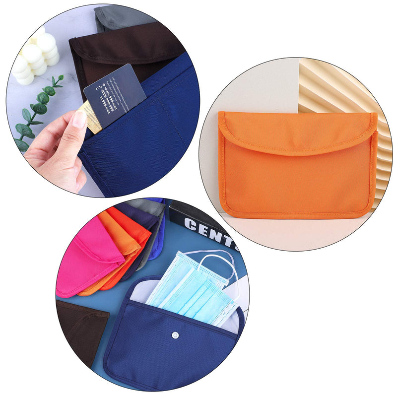 [Australia - AusPower] - Aneco 8 Pieces 22.5 cm Mouth Covering Storage Bags Portable Face Cover Holder Cloth Mouth Covering Organizer Case for Pollution Prevention Cosmetic Containers 22.5cm 