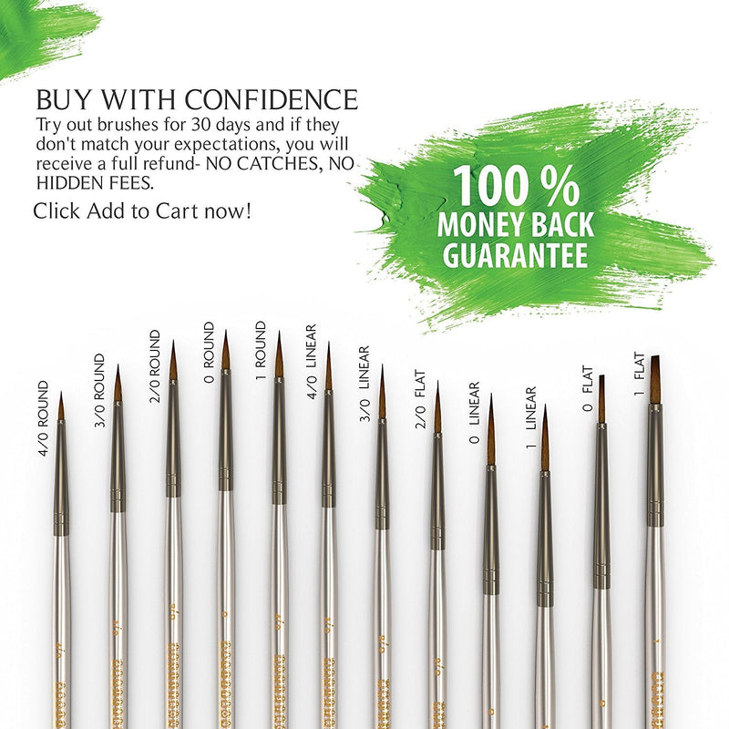 [Australia - AusPower] - The Official Paint by Numbers Brush by Artistrove - 12 Amazing Fine Detailing Paint Brushs for Adults with a Need for Precision, Get Your Set of The Master Class Brushes to Perfect Your Passion! 