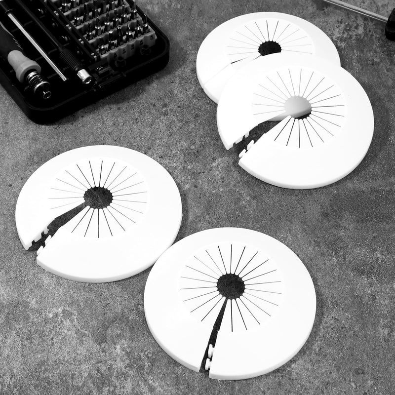 [Australia - AusPower] - 4 PCS Plastic Escutcheon for Water Pipe, 30mm-55mm Pipe Cover Decoration, Drain Line Cover Collar, Water Drain Tube Cover, Flange Pipe Cover (1.18-2.16inch) 