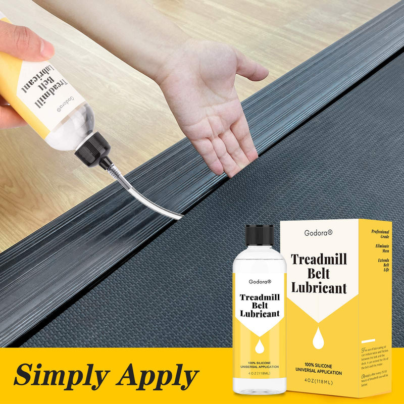 [Australia - AusPower] - 100% Silicone Treadmill Lubricant/Treadmill Lube, 4 Ounces Premium Silicone Oil for Treadmill Belt Lubrication, Easy to Apply Treadmill Belt Lubricant Oil, Suitable for Nearly All Type of Treadmills 
